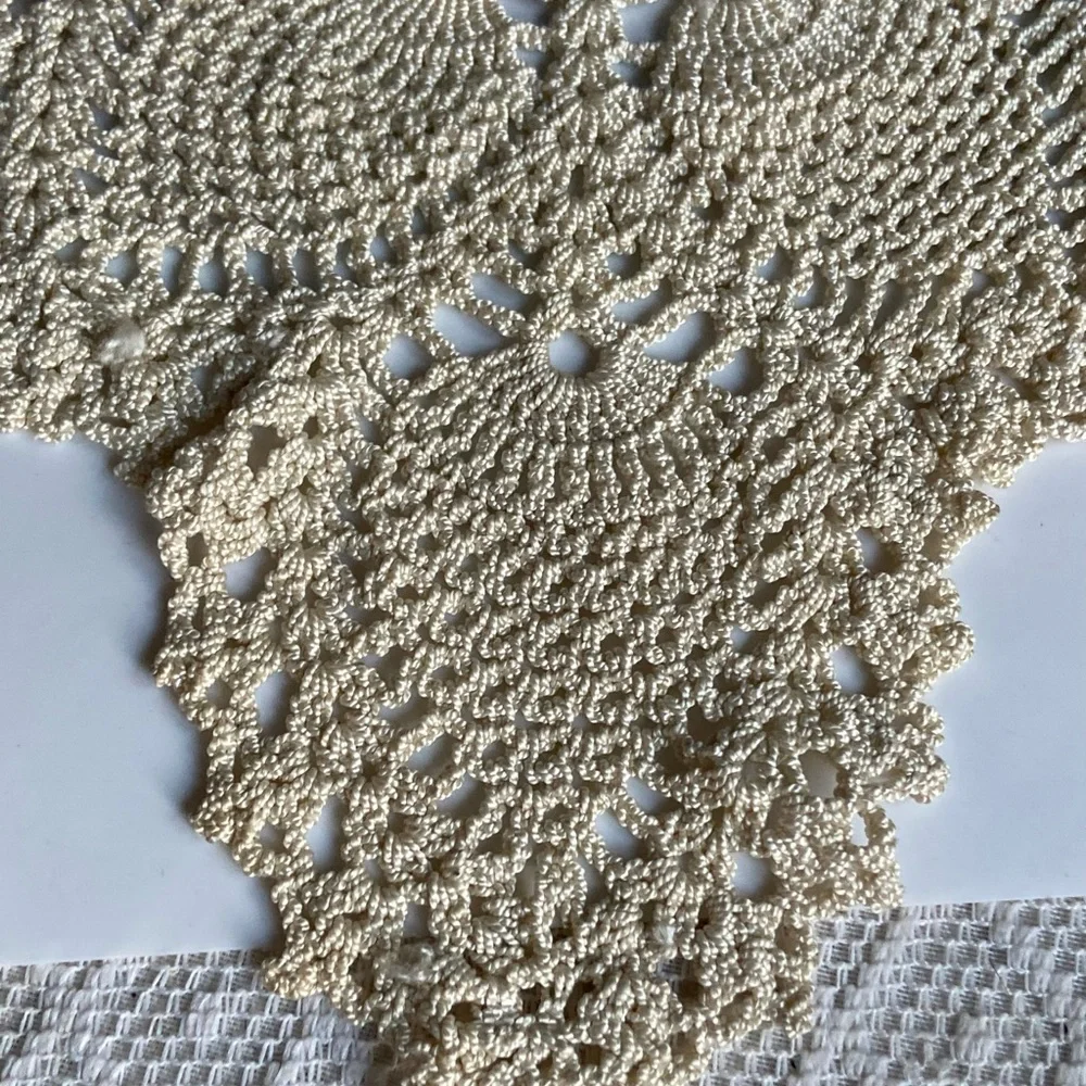 Hand Crochet Diamond Shaped Dresser Duster